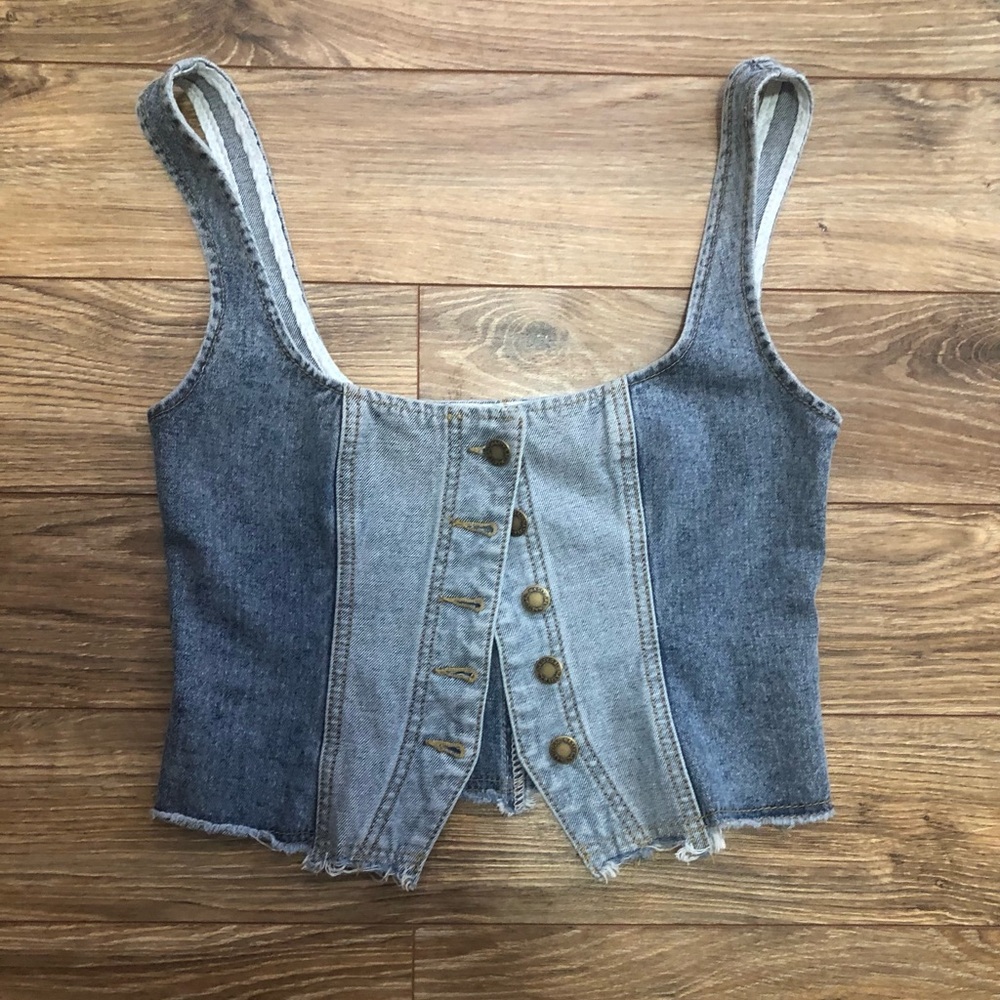 Stylish Denim Crop Top